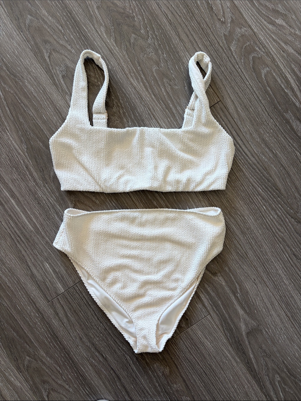 Show Me Your Mumu Scrunch White High-Waist Bikini Set